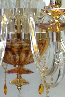 Euroluce Lampadari ALICANTE Amber lux L12+6 / Gold - люстра производства Италии: фото, описание, характеристики, цена, отзывы